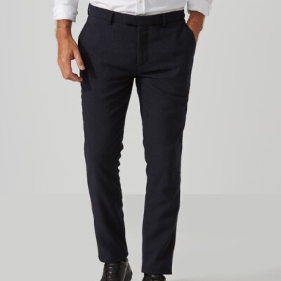 Frank & Oak textured trousers navy 34/34 - Picture 4 of 8